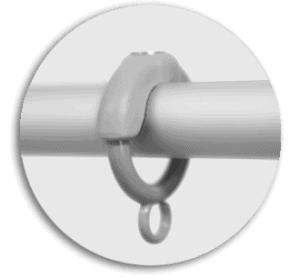 ropimex Vario rail system RVS - Ringstopper for fixation of a curtain ring at the beginning or the end of the rail.